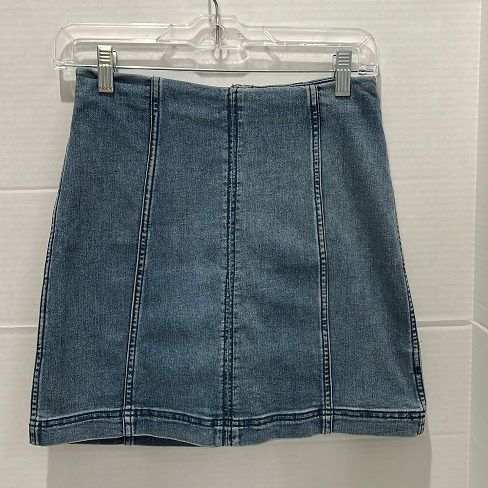 Free People Denim Mini Skirt